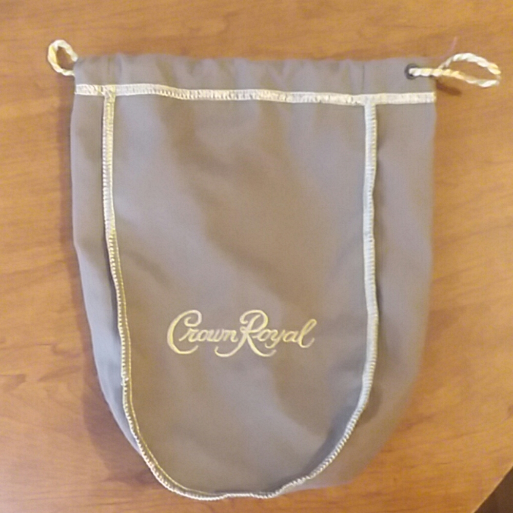 Crown Royal felt bags tan and gold large